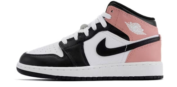 Jordan 1 Mid "White Rust Pink Black" GS