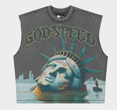 Godspeed Sunken Liberty Sleeveless T-Shirt Grey