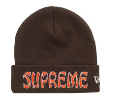 Supreme New Era Action Beanie Brown
