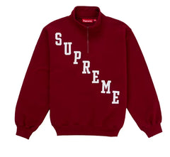 Supreme Slant Applique Half Zip Pullover Cardinal Red