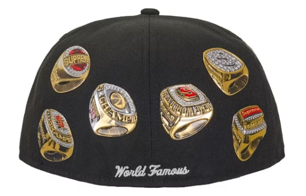 Supreme Rings Box Logo New Era 59Fifty Fitted Hat Black