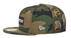 Supreme Rings Box Logo New Era 59Fifty Fitted Hat Woodland Camo