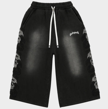 Godspeed Nior Studded 3QTR Shorts Black