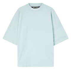 Palm Angels Logo Print Teal Tee