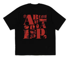 BAPE Black Text Graphic Tee