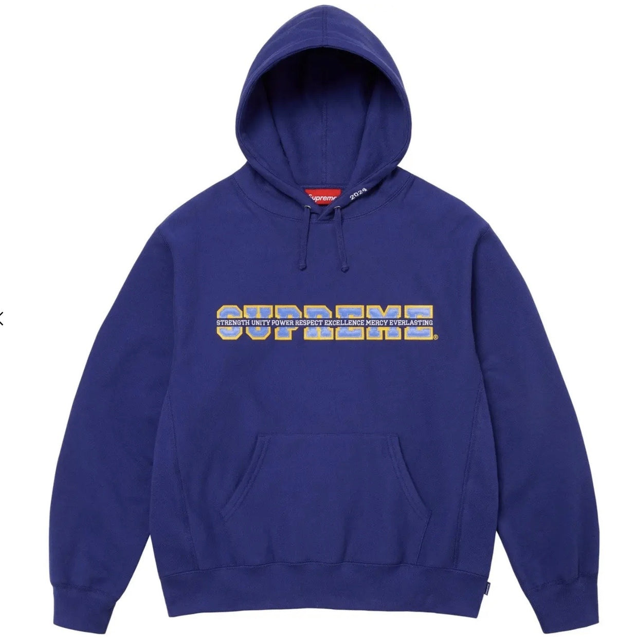 Supreme "Split Harvard" Navy Hoodie