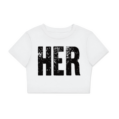 TRILLION "HER" Crop Tee White