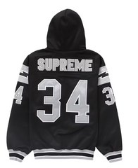 Supreme Football Zip Up Hooded Sweatshirt Black
