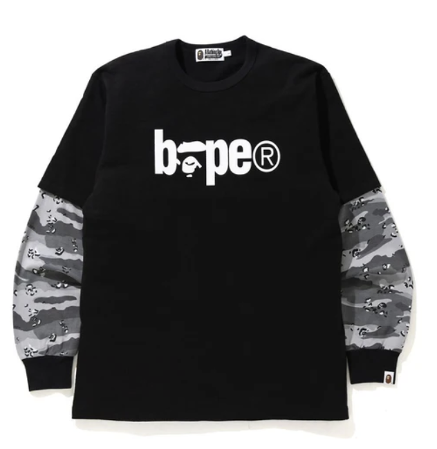 BAPE DESERT CAMO LAYERED L/S TEE MENS