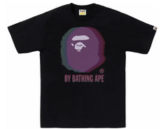 BAPE Glitch Art By Bathing Black Tee