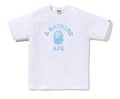 BAPE ABC Sea Surface Camo College Tee White