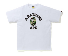 BAPE ABC Camo College White/Green Tee