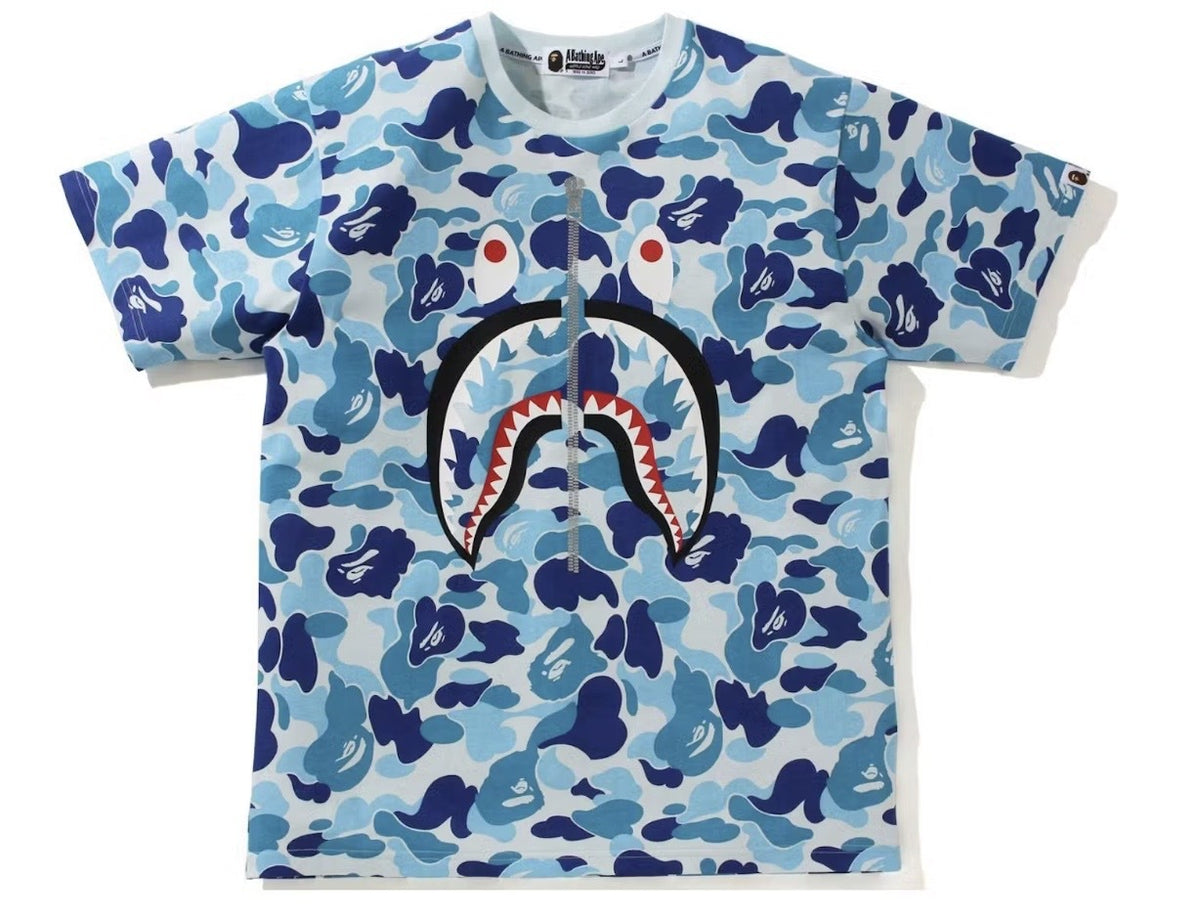 BAPE Big ABC Camo Shark Tee Blue