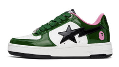 A Bathing Ape Bape Sta Green & White STA #1 Sneakers