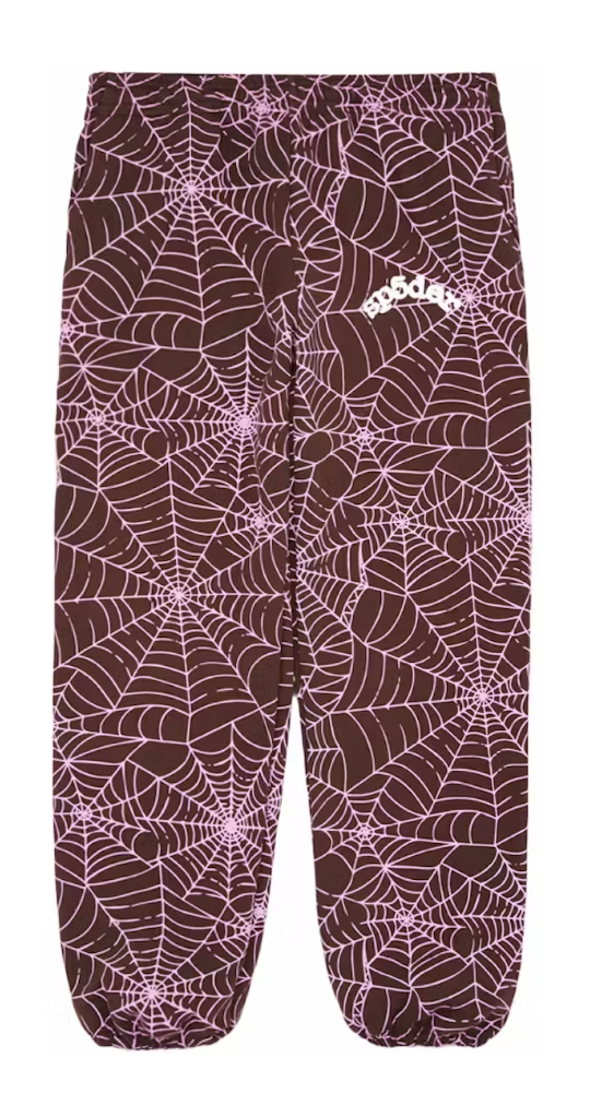 Sp5der AOP Sweatpants Brown