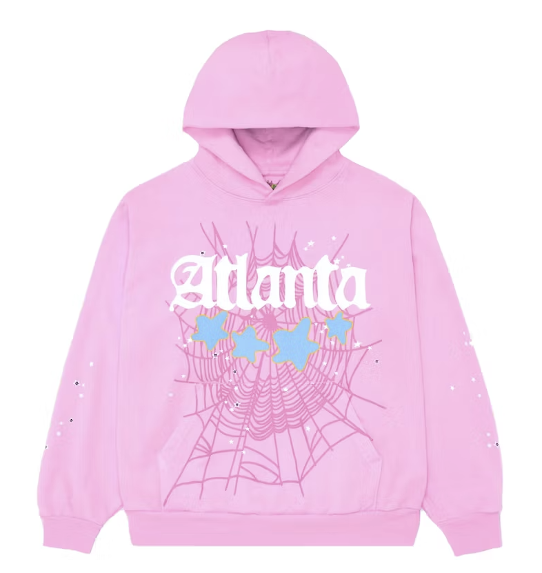 Sp5der "Atlanta" Hoodie Pink