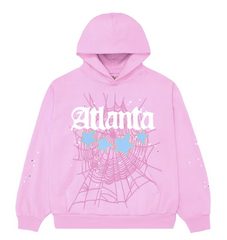 Sp5der "Atlanta" Hoodie Pink