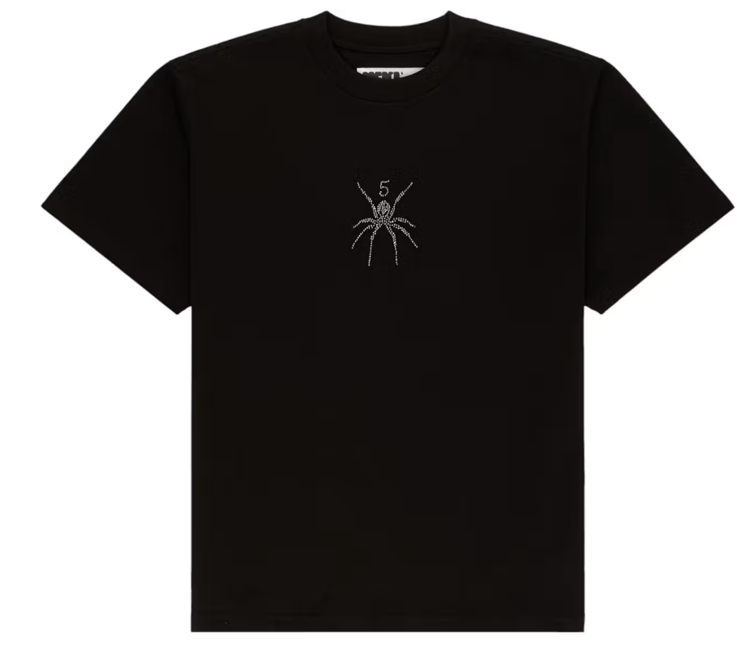 Sp5der TM Rhinestone Tee Black