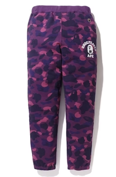 BAPE X Undefeated Camo Sweat Pants Purple (Pre-Owned)