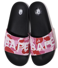 A Bathing Ape ABC Camo Slide Pink