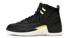 Jordan 12 Retro Black Metallic Gold White (Women's)