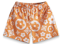 Bravest Studios Orange Flower Shorts