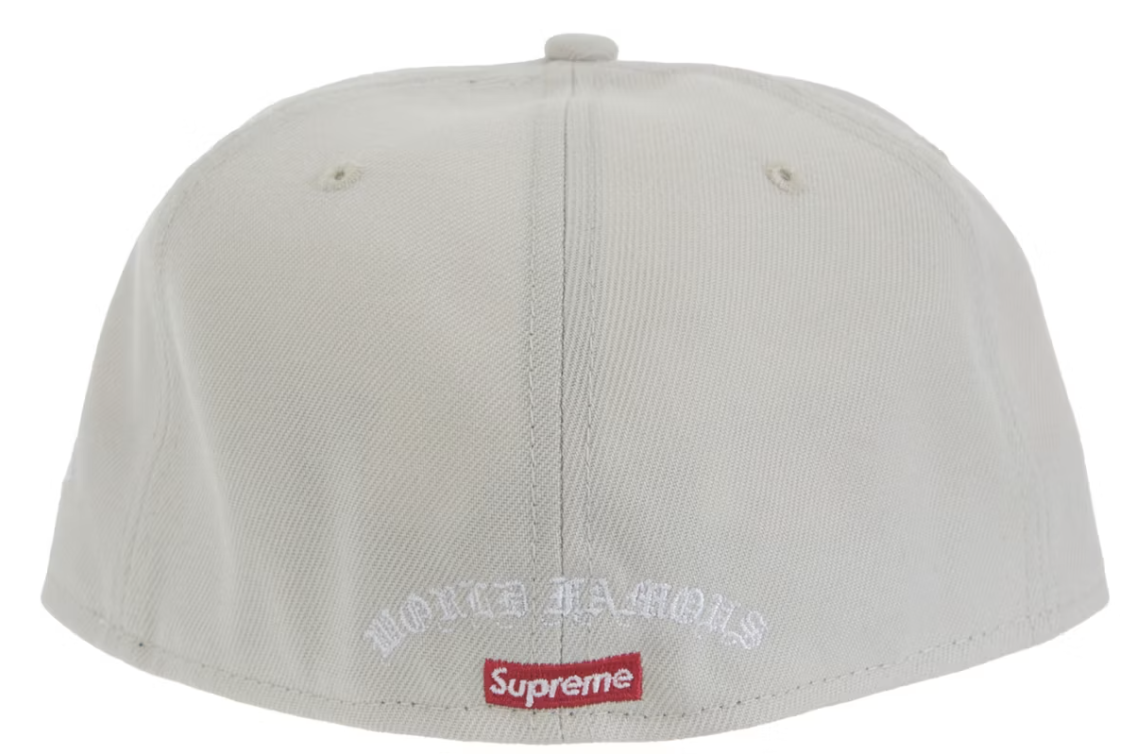 Supreme Gold Cross S Logo New Era Fitted Hat Stone