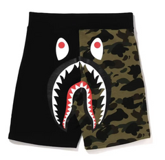 BAPE 1st Camo Back Shark Short Black/Green