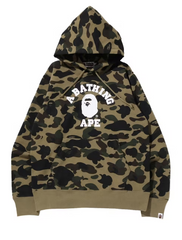 BAPE 1st Camo College Pullover Green
