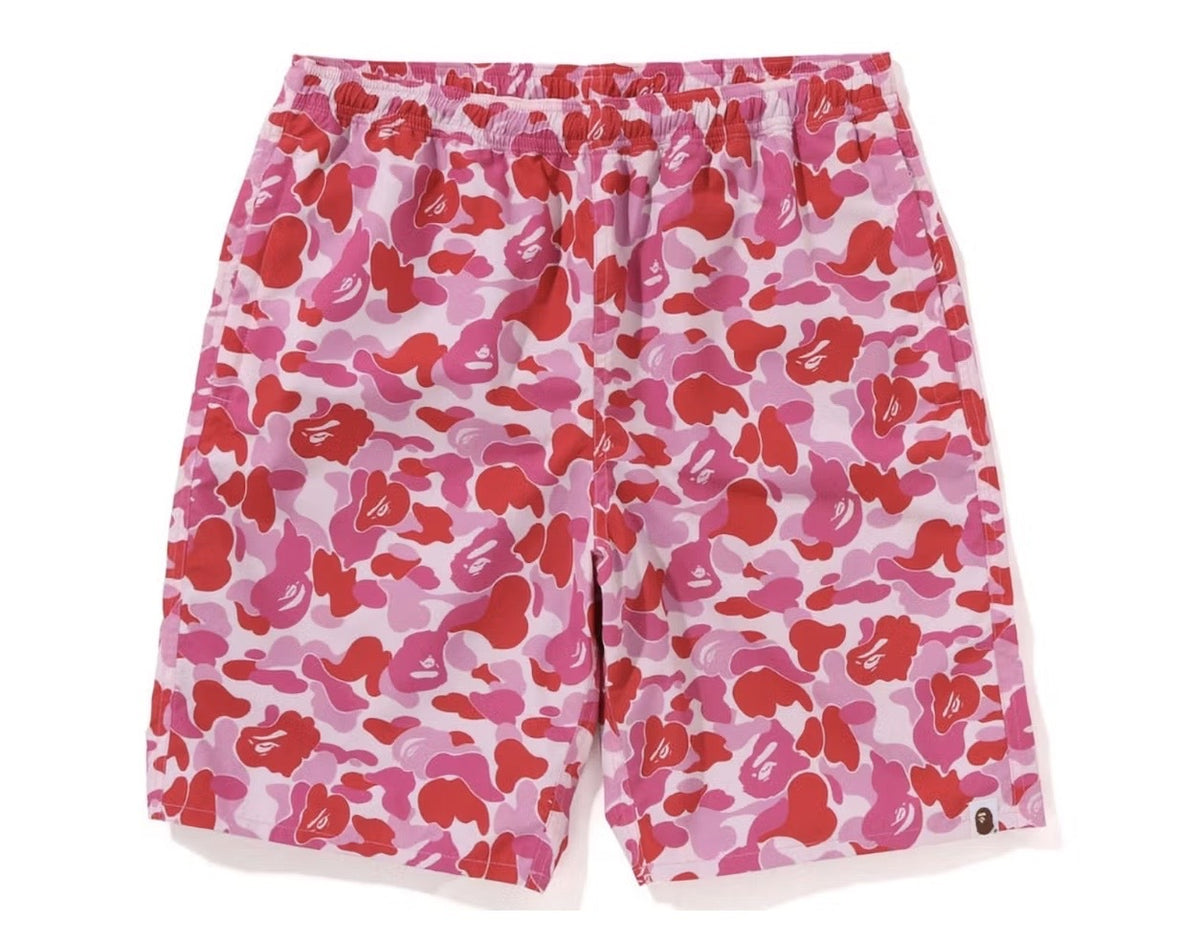 BAPE ABC Camo Beach Shorts Pink