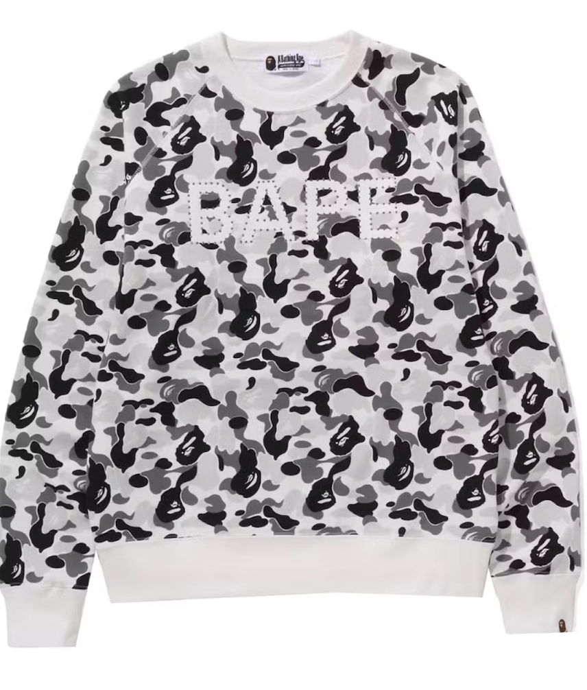 Bape ABC Camo Crystal Stone Crewneck Gray