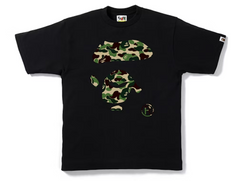 BAPE ABC Camo Ape Face Tee Black/Green
