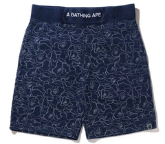 BAPE Line ABC Camo Sweat Shorts Indigo