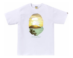 BAPE A Rising Bape Photo Tee White