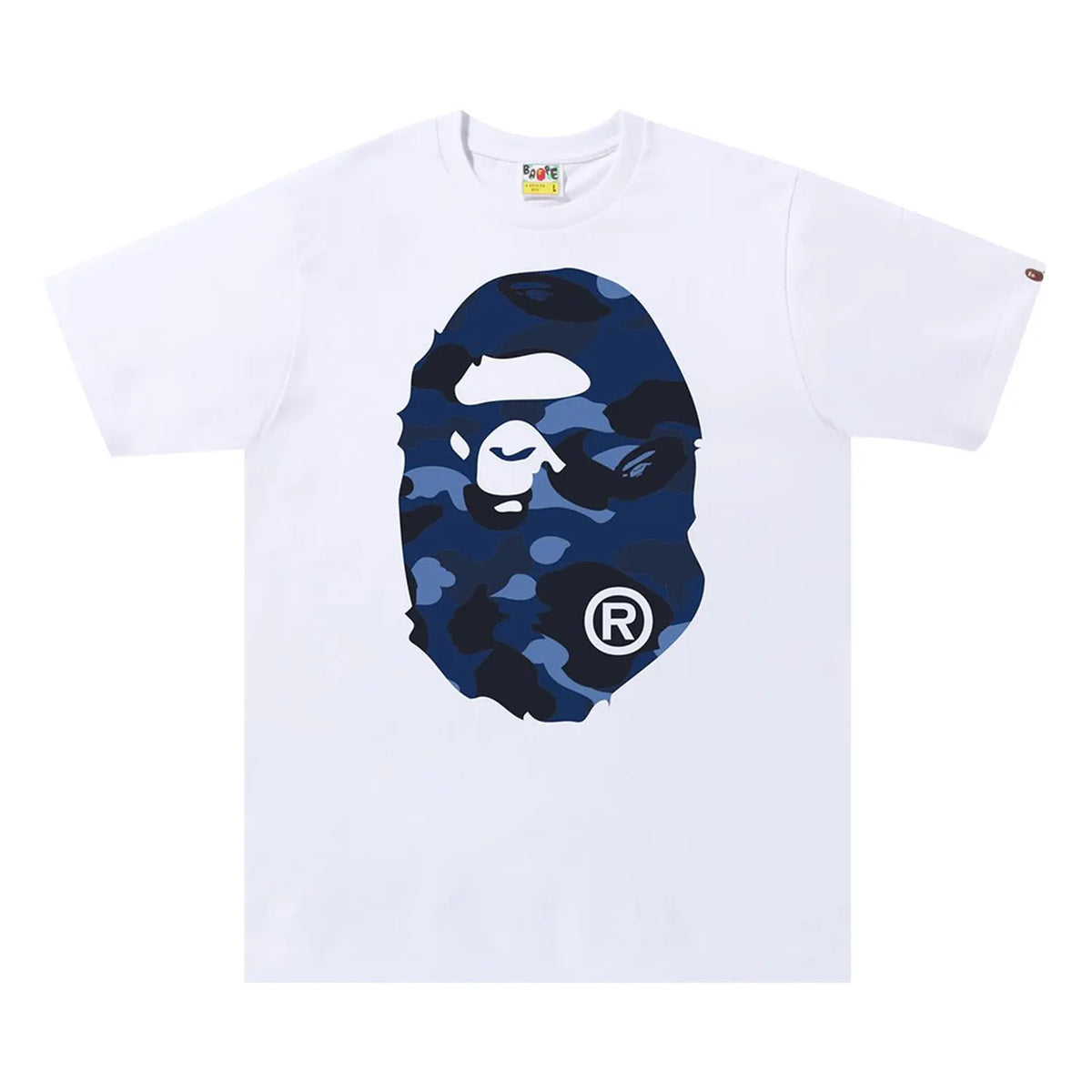 BAPE Color Camo Big Ape Head Tee Navy/White