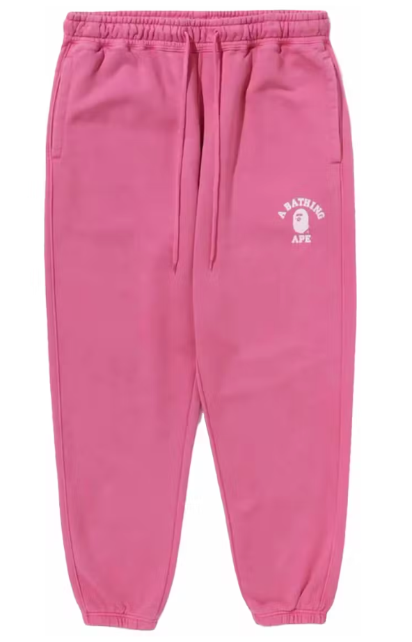 BAPE College One Point Overdye Sweatpants Pink