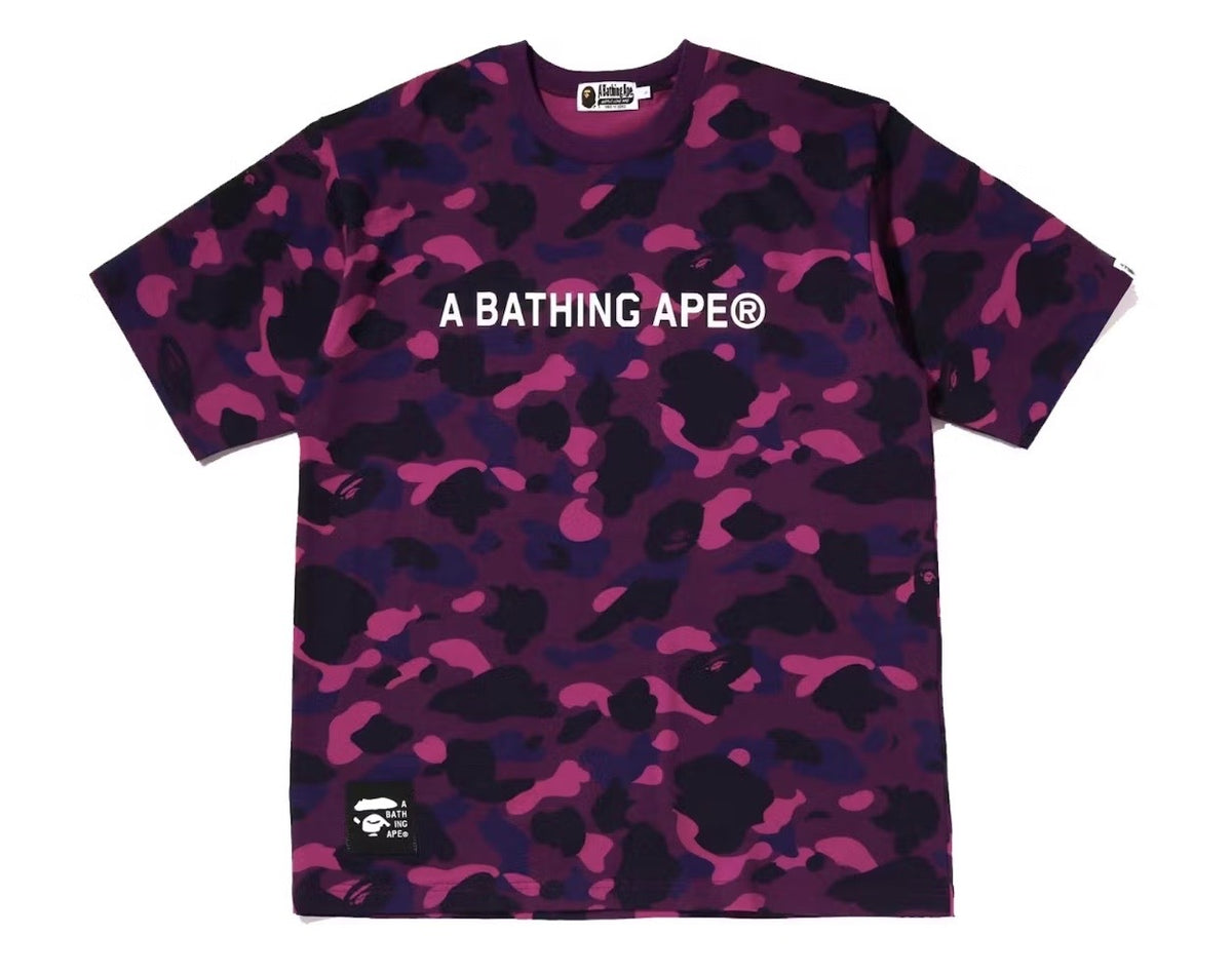 BAPE Color Camo Bathing Ape Relaxed Fit Tee Purple