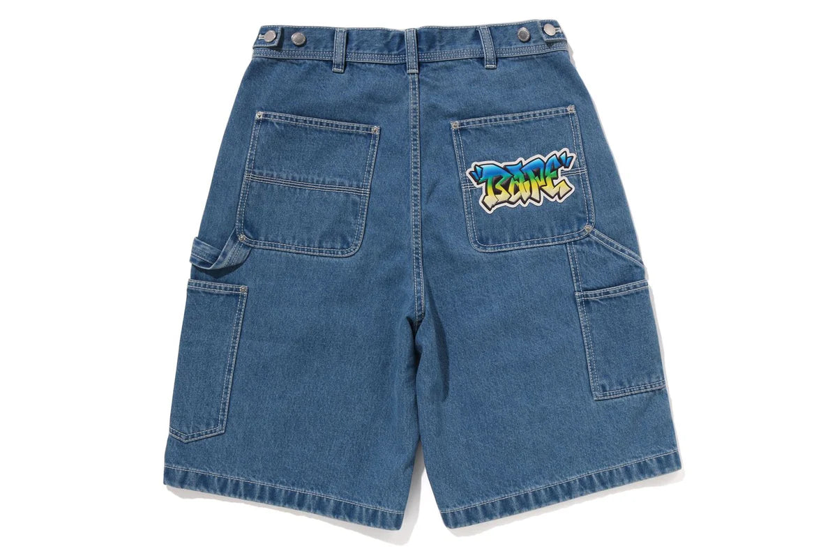 BAPE Patch Denim Jean Shorts