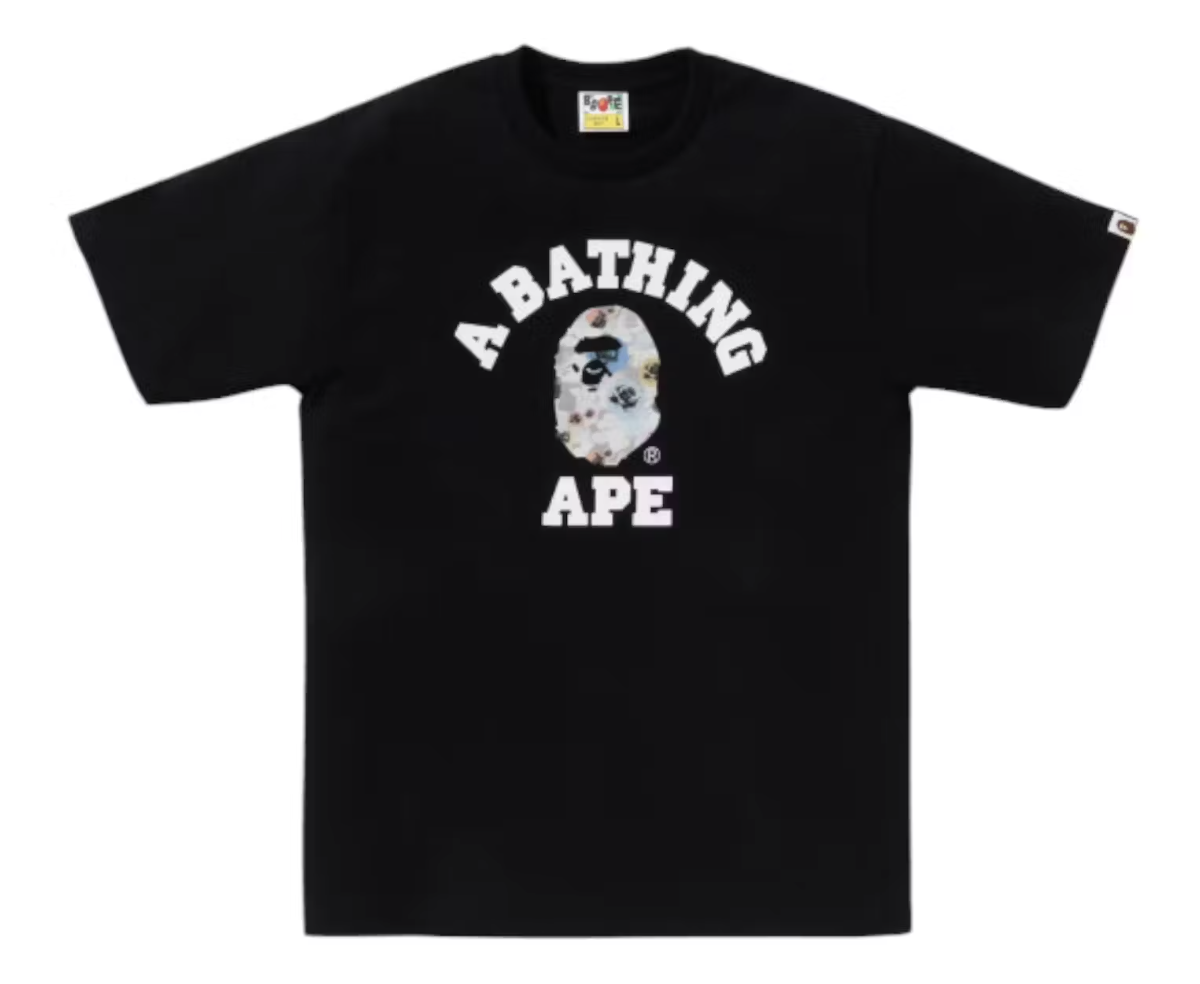 BAPE Floral Camo College Tee Black