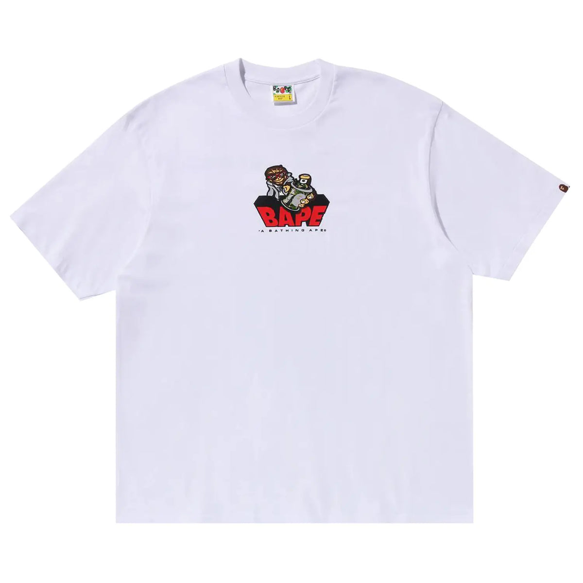 BAPE Grafitti Bape Logo Relaxed Fit Tee White