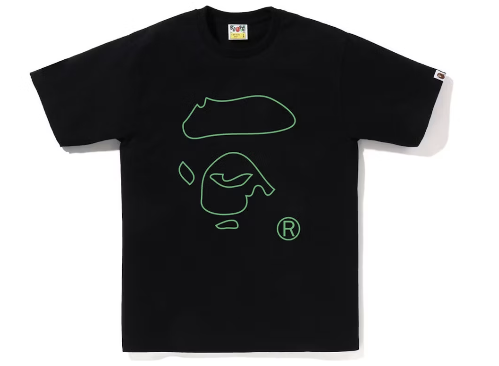 BAPE Line Ape Face Tee Black