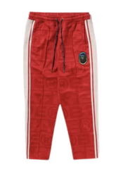 BAPE Lux Sport Pattern Jacquard Track Pants Red