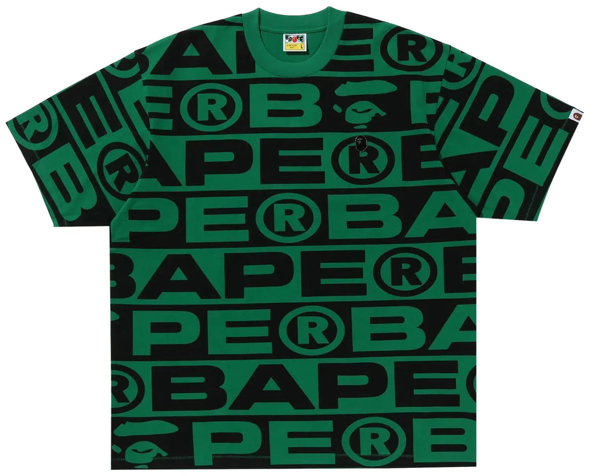 BAPE Lux Sport Pattern Tee Green