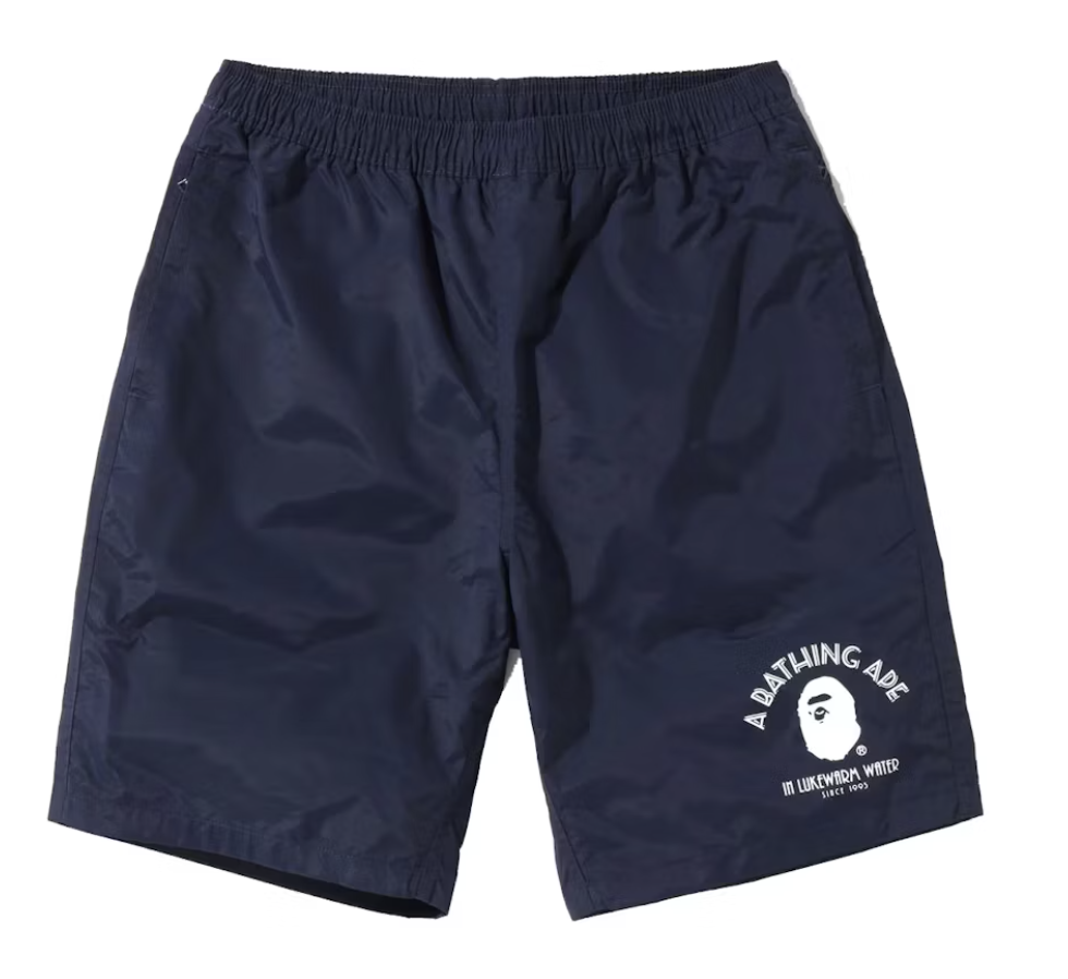 BAPE Nylon Beach Shorts Navy