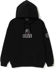 BAPE Patched Oversized Pullover Hoodie Black