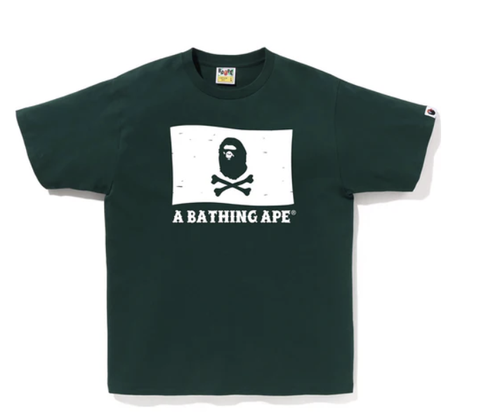 BAPE Pirate Flag Tee Green