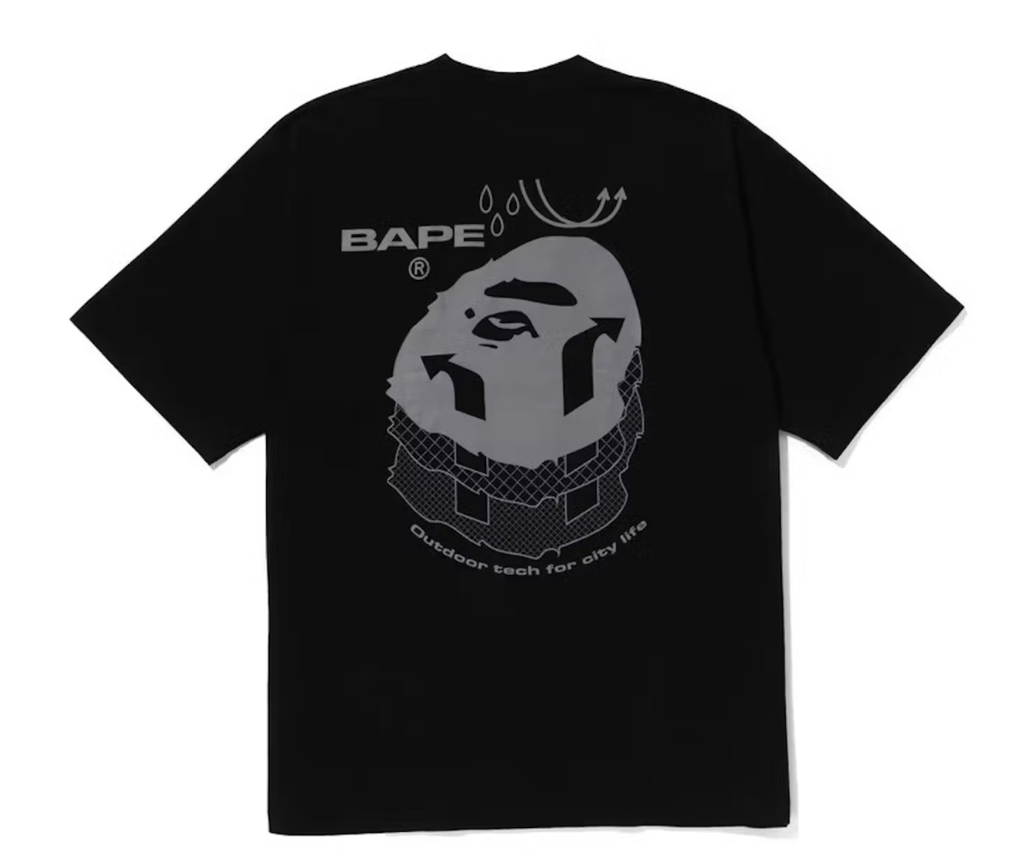 BAPE Reflective Print Tee Black
