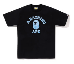 BAPE ABC Sea Surface Camo College Tee Black