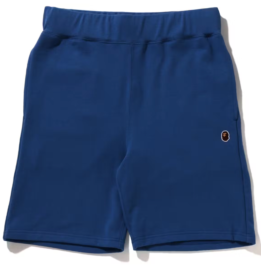 BAPE Ape Head One Point Sweat Short Blue