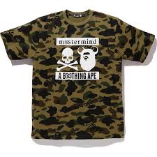 BAPE vs Mastermind Bearbrick Tee Green Camo